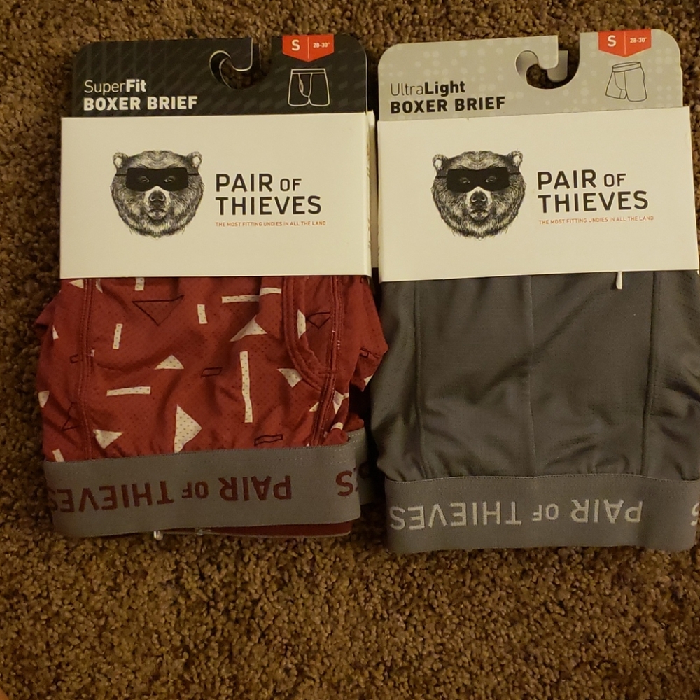 2 pairs boxer briefs. Small
